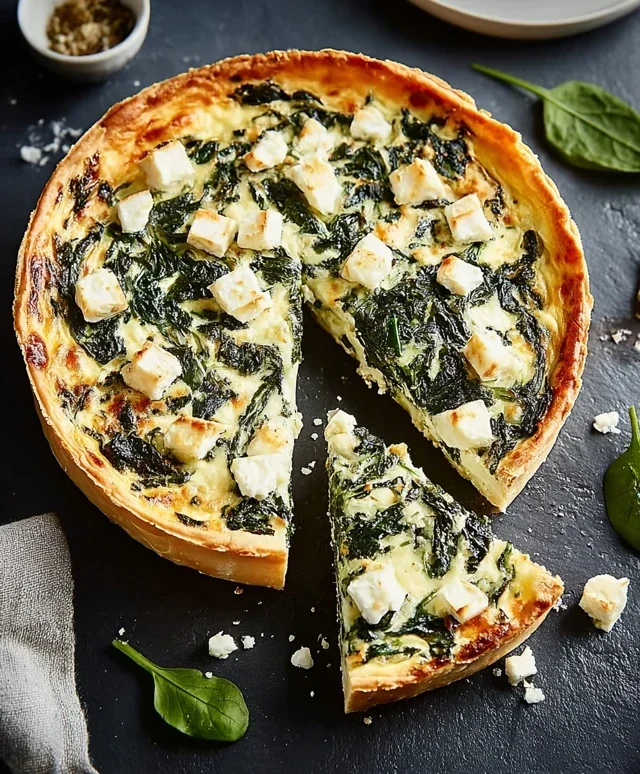 Spinatquiche mit Feta