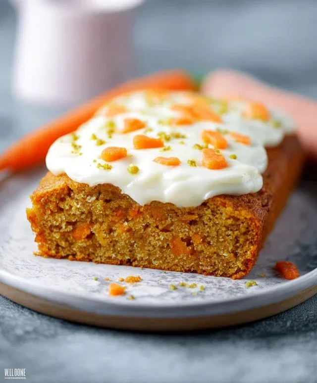 Karottenkuchen ohne Mehl, kalorienarm, mit Frosting