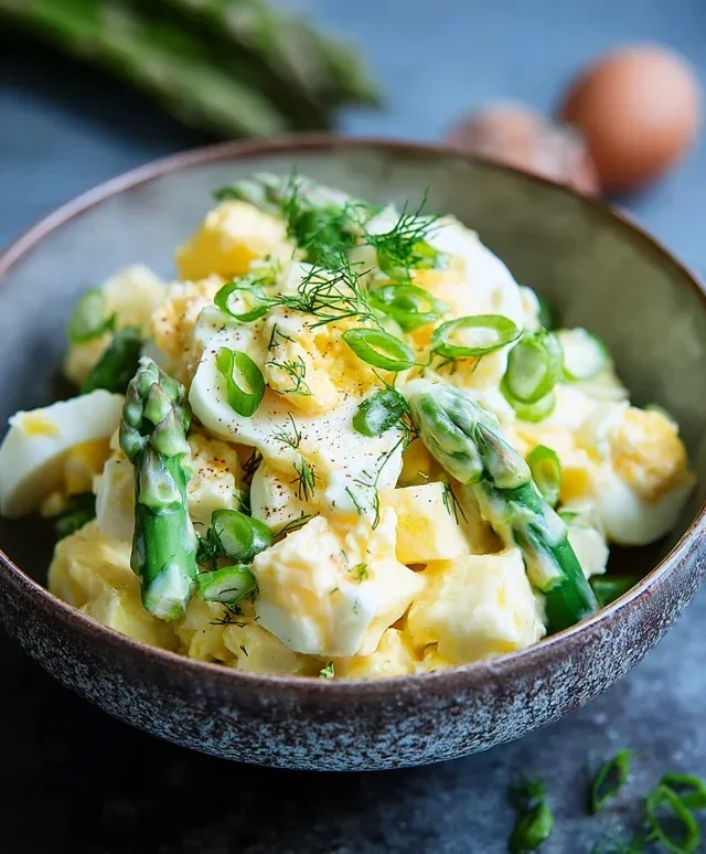 Eiersalat mit Spargel