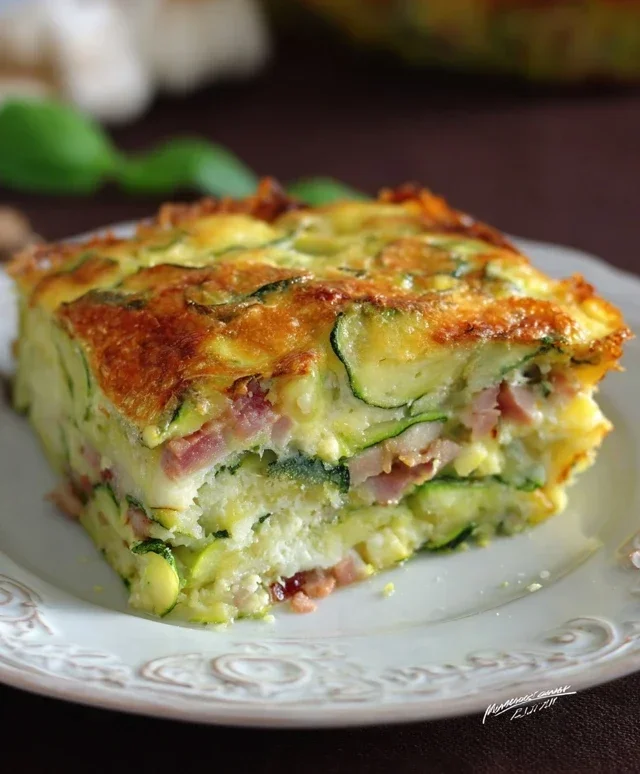 Sformato di zucchine con speck e robiola