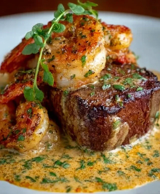 Filete Mignon con Camarones y Salsa de Crema de Langosta: ¡El Mejor Plato para Sorprender!