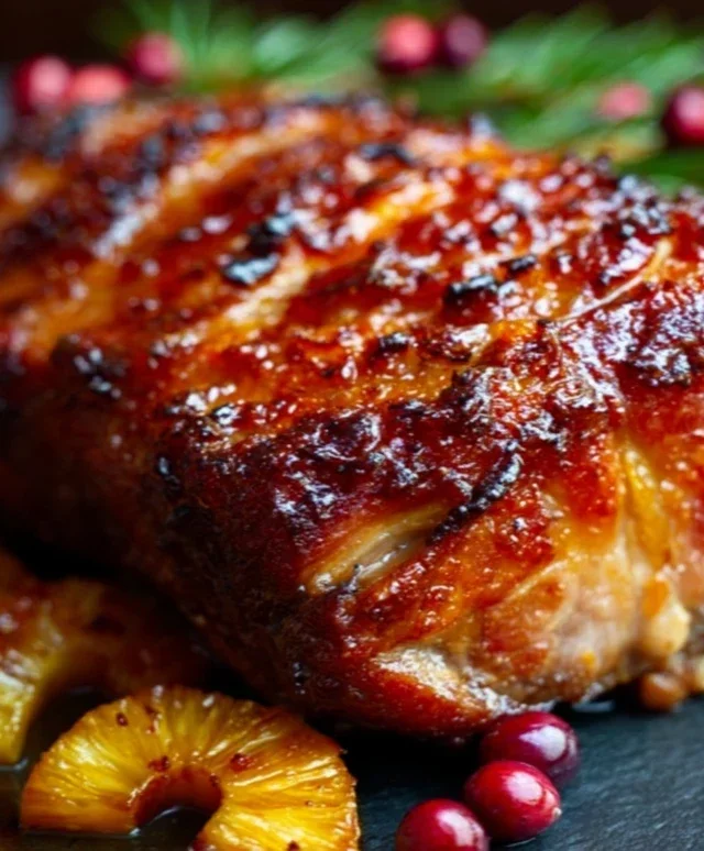 Pierna de Cerdo Glaseada con Piña y Miel