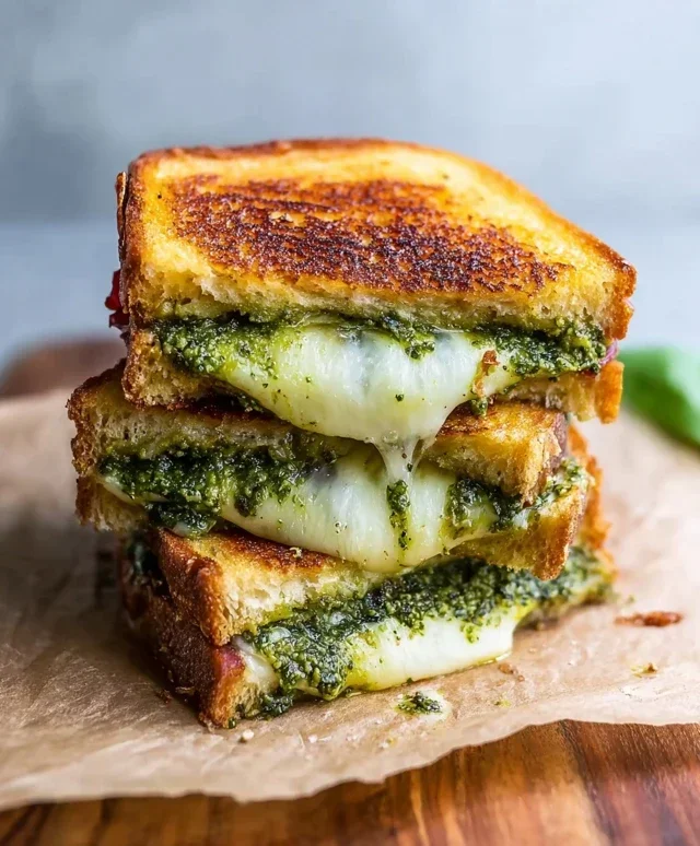Sourdough Pesto Grilled Cheese