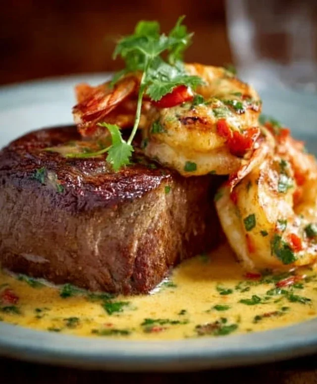 Filete Mignon con Camarones y Salsa de Crema de Langosta: ¡El Mejor Plato para Sorprender!