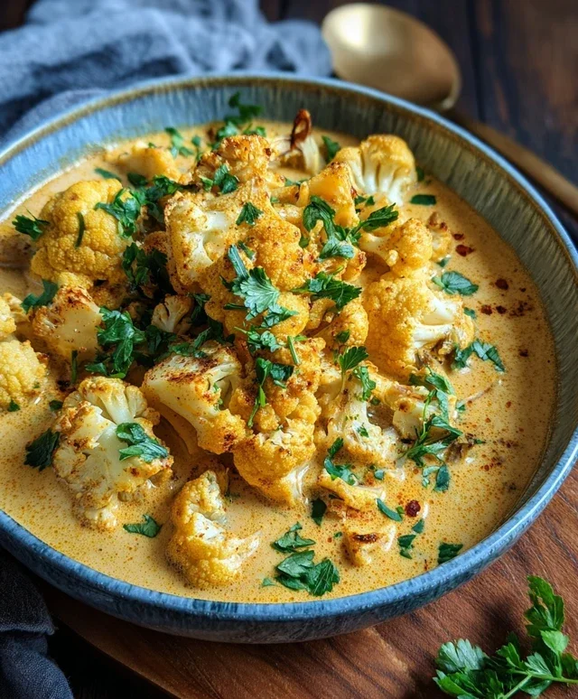 Cremiger Blumenkohl-Curry aus dem Backofen: Vegetarisches Rezept