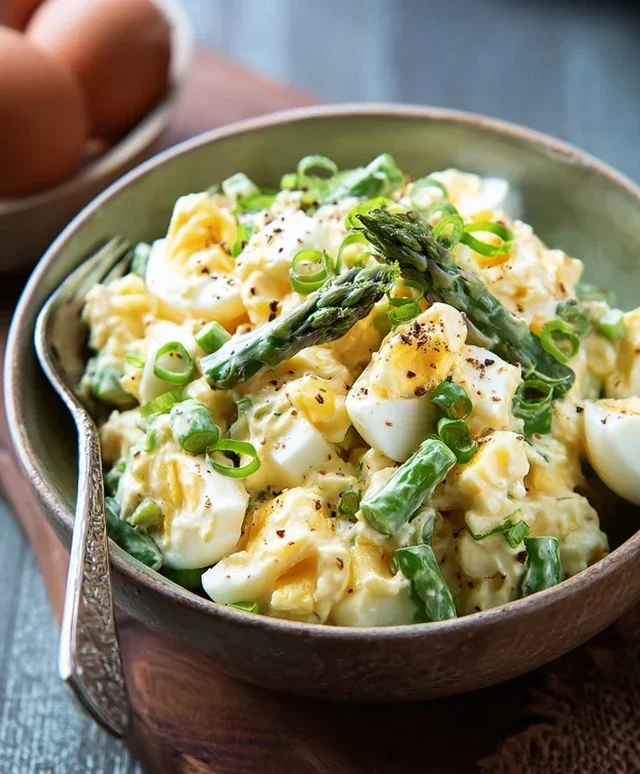 Eiersalat mit Spargel