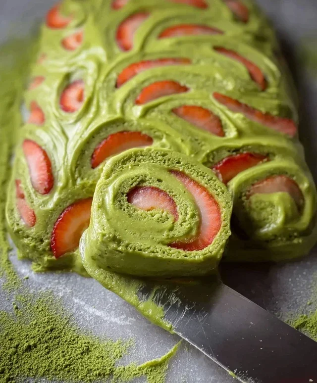 Strawberry Matcha Latte Rolls