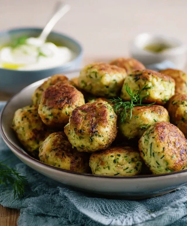 Kolokithokeftedes - Zucchini Bällchen auf griechisch