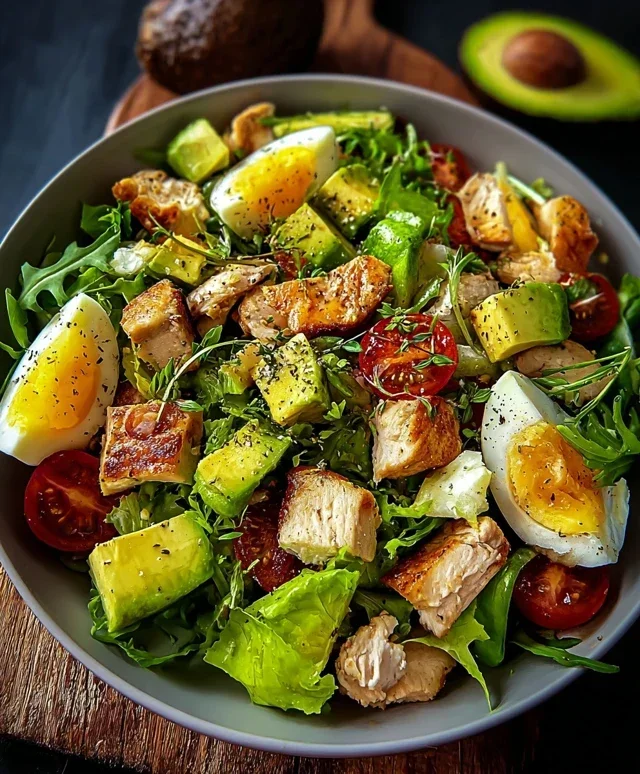 Gesunder Avocado Hahnchen Salat