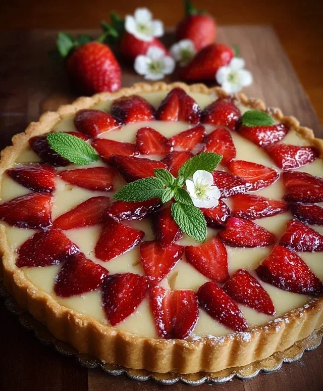 Crostata con fragole e more