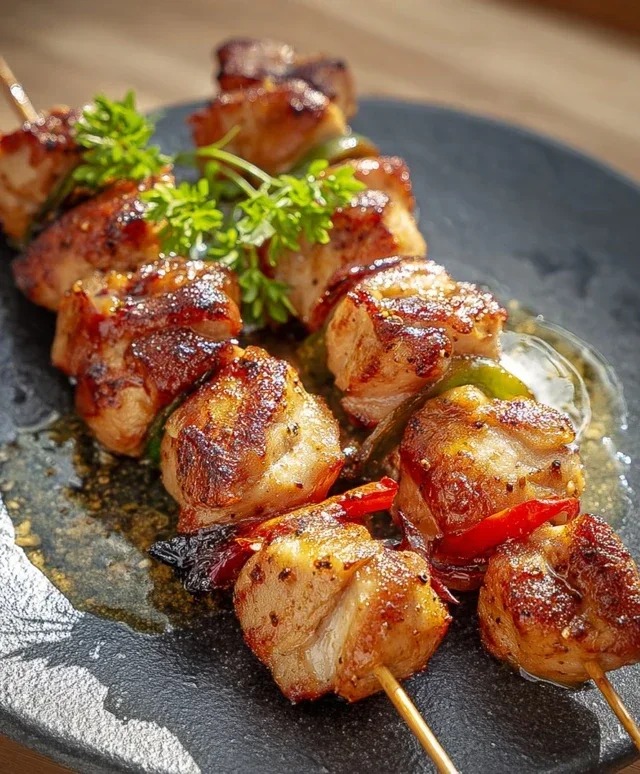 Saftige Hähnchen Spieße