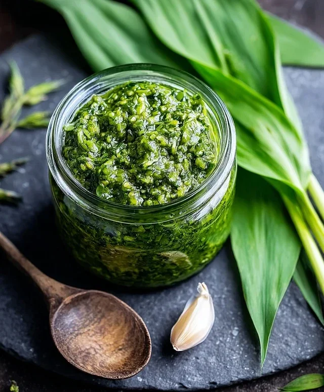 Hausgemachtes Bärlauchpesto