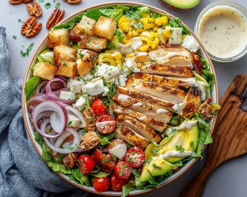 Grilled Chicken Salad + Homemade Sweet Onion Dressing