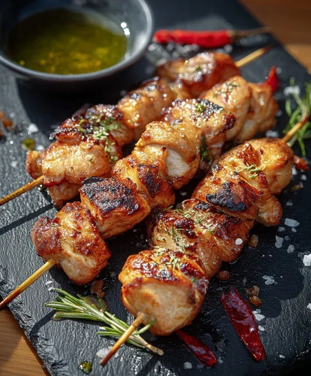Saftige Hähnchen Spieße
