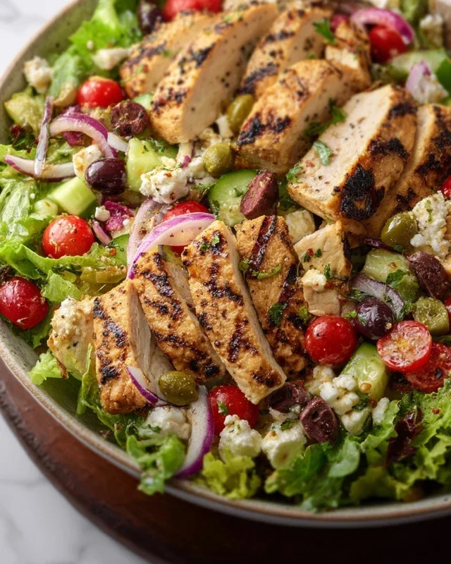Grilled Zesty Mediterranean Chicken Salad