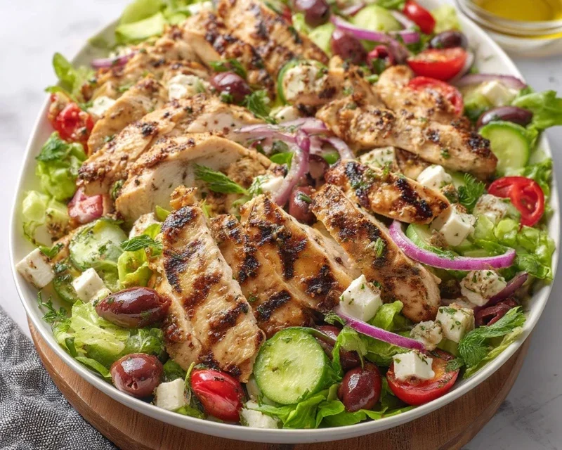 Grilled Zesty Mediterranean Chicken Salad