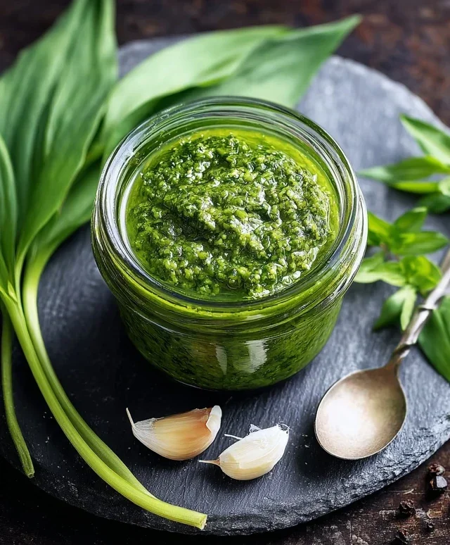 Hausgemachtes Bärlauchpesto
