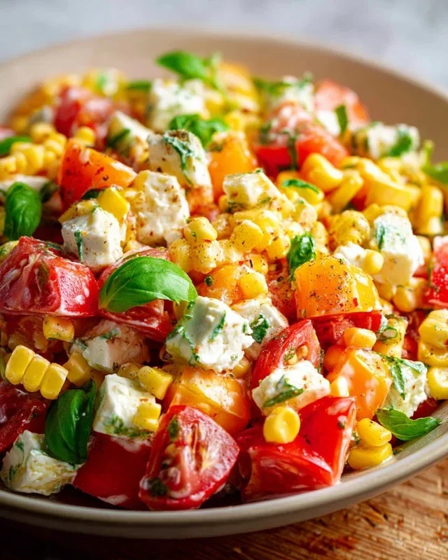 Paprika-Mais-Salat mit Feta & Joghurt
