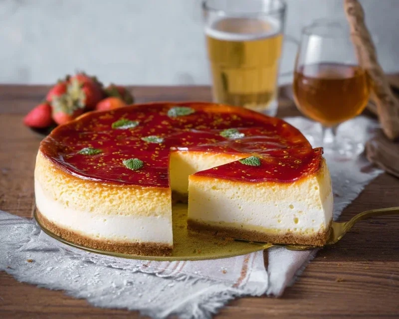 Cremiger Erdnon-non-non-alcoholic alternativeic non-alcoholic beer-Käsekuchen ohne Backen