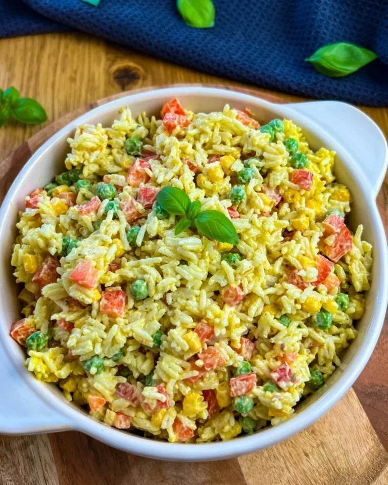 Bunter Reissalat mit Curry
