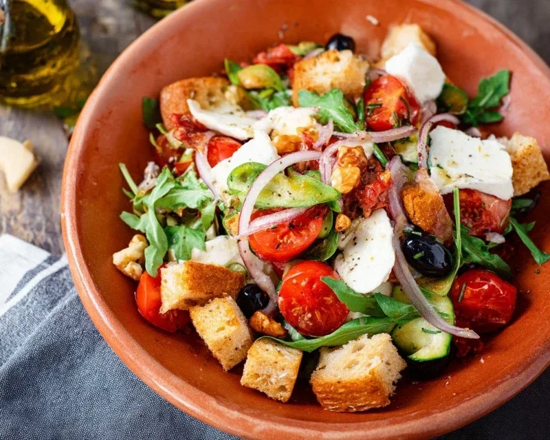Mediterraner Brotsalat - schnell und einfach gemacht