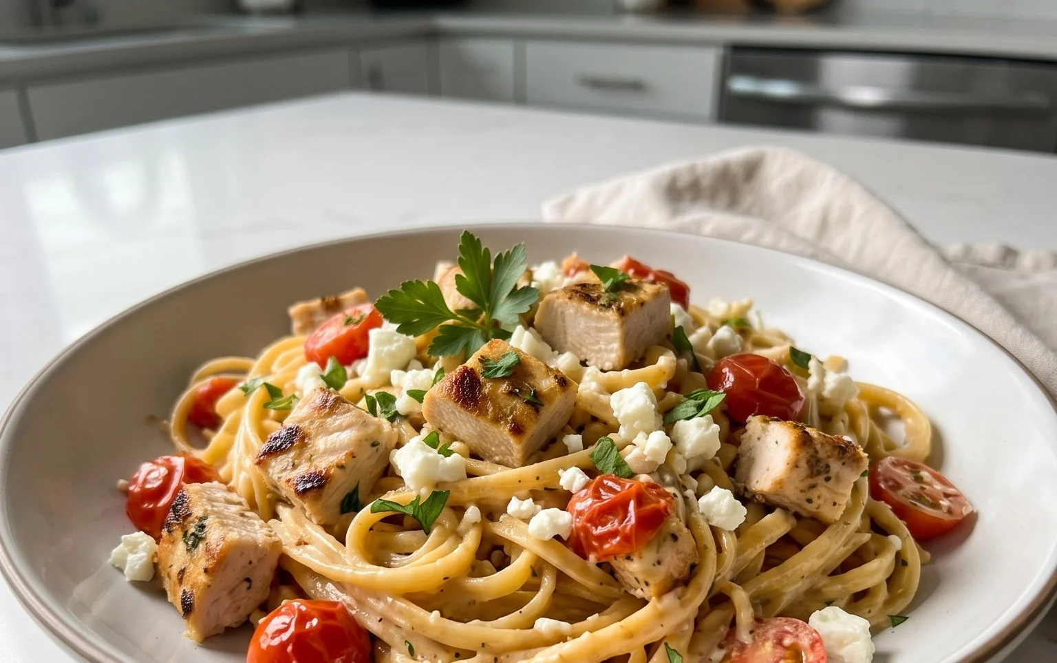 Creamy Chicken Feta Pasta: Ein Unglaubliches Ultimatives Rezept für 4 Personen