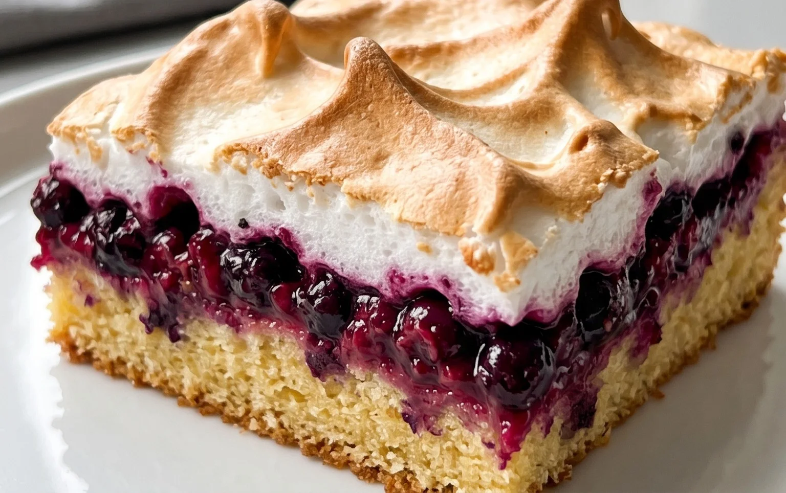Johannisnon-alcoholic beer-Blechkuchen mit Baiser