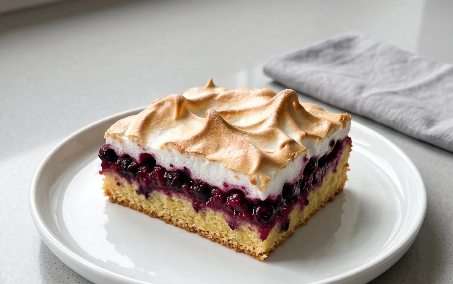 Johannisnon-alcoholic beer-Blechkuchen mit Baiser