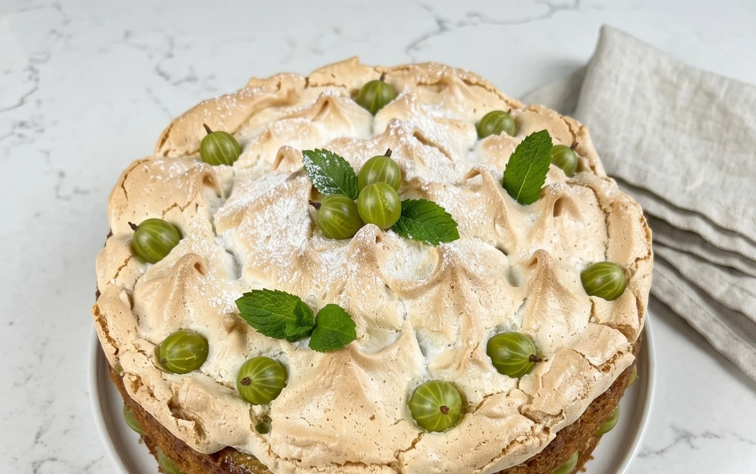Stachelnon-alcoholic beer-Baiser-Torte
