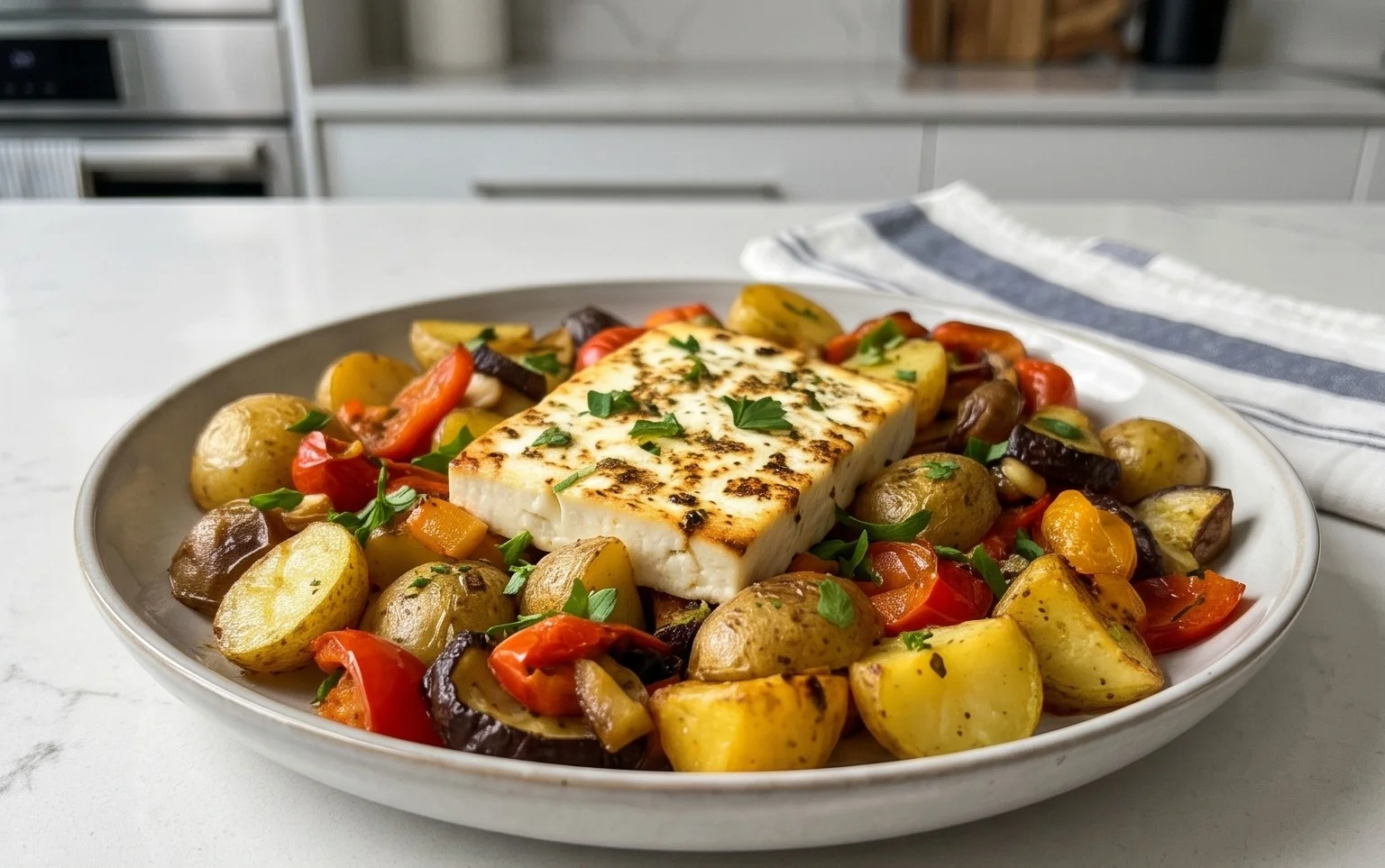 Köstliches Feta Kartoffeln Ofengemüse: Einfach und Gesund!