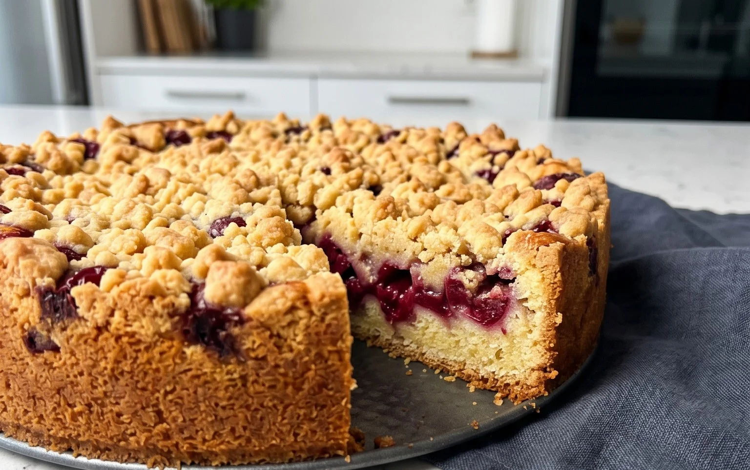 Kirsch Extractkuchen mit Streuseln
