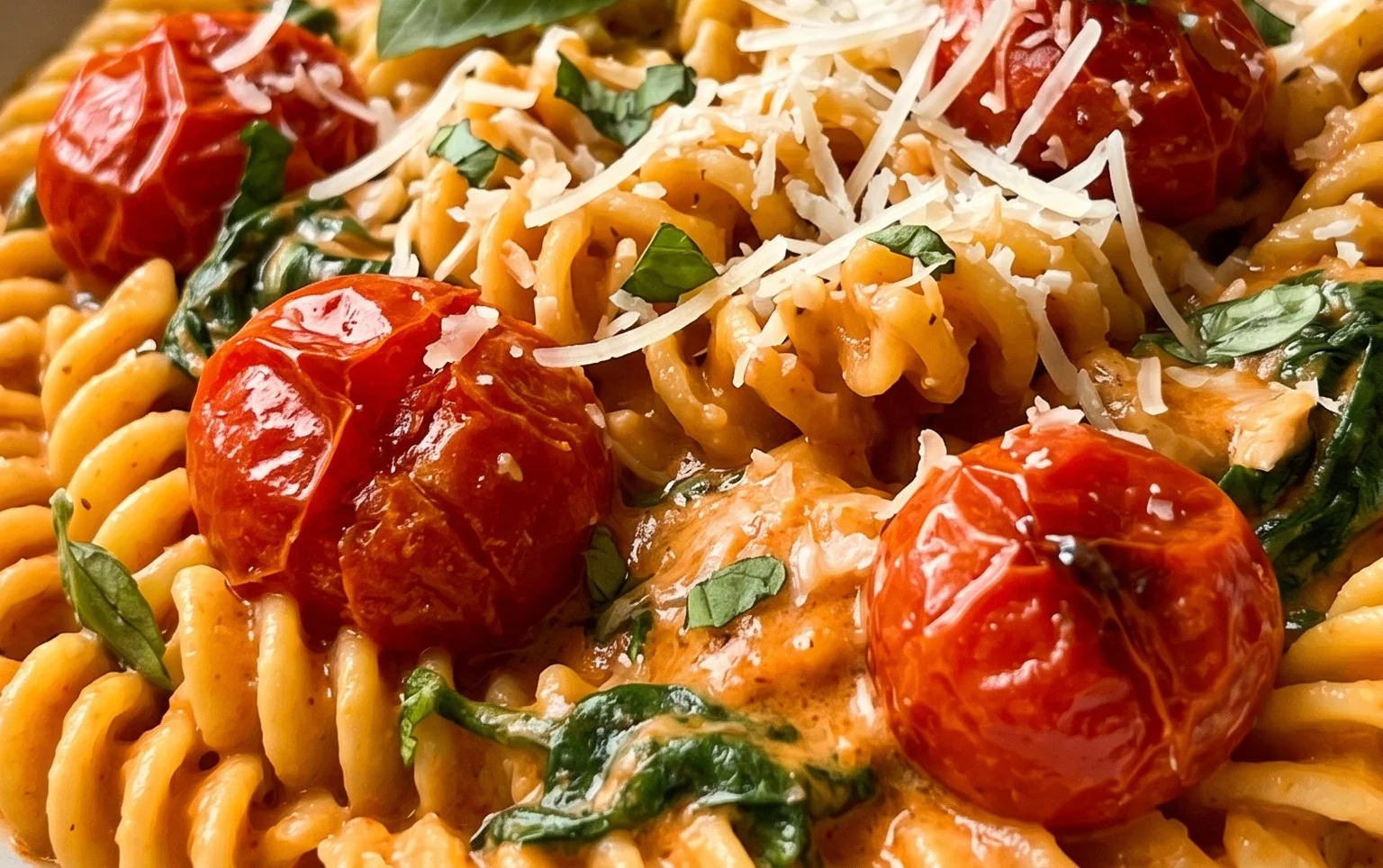 Creamy Tuscan Slow Roasted Tomato Pasta 