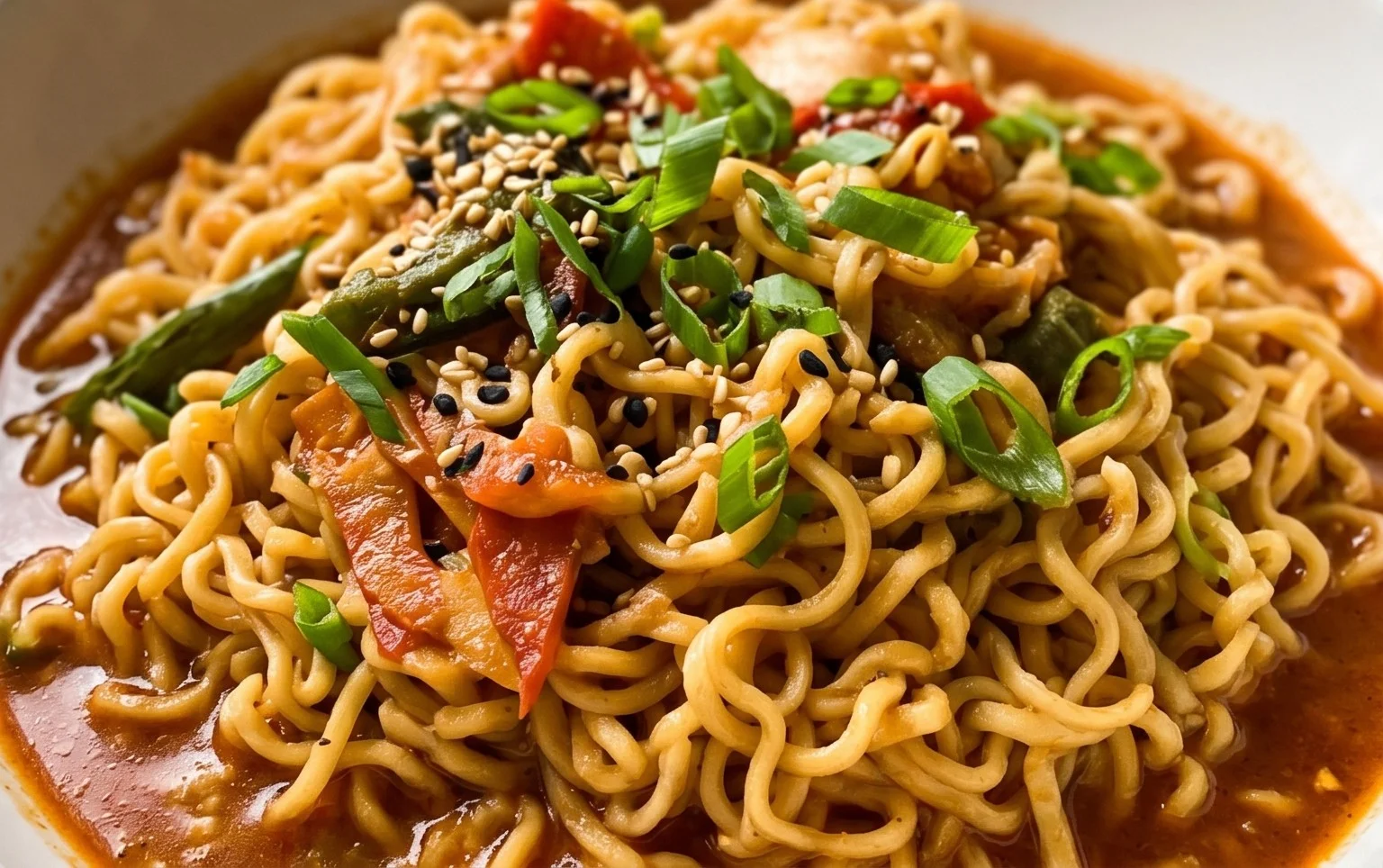 Easy Saucy Ramen Noodles