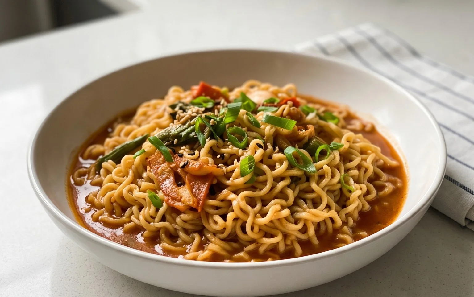 Easy Saucy Ramen Noodles