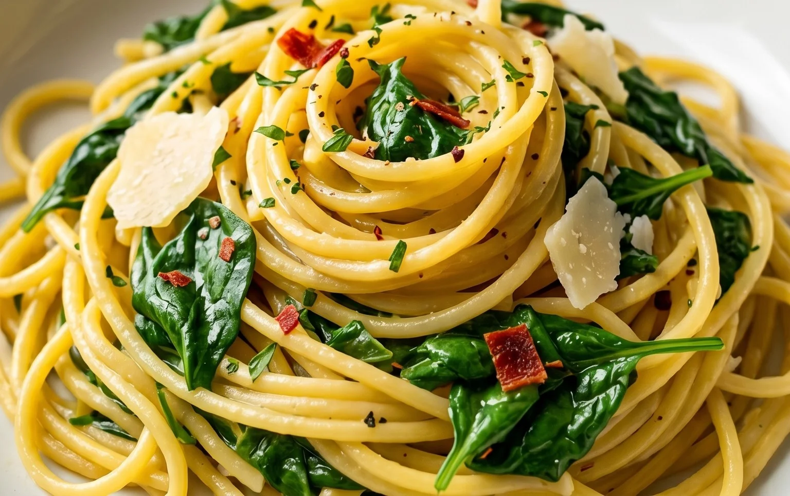 45 Easy Pasta Recipes: Lemon Spinach Pasta