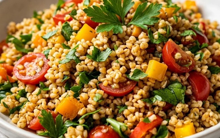 Veganer Bulgursalat