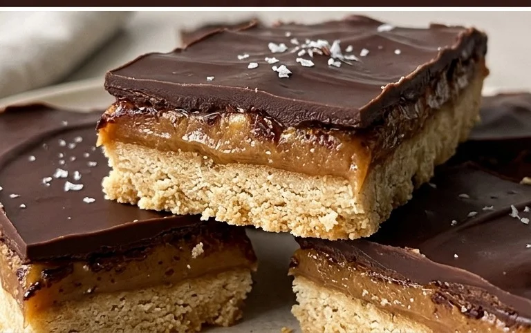 Healthy Twix Bars (Gluten-free) Homemade Recipe