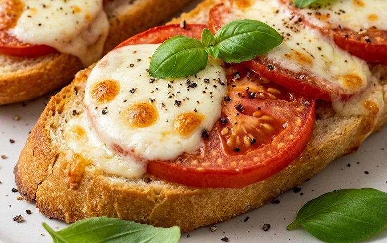 Baguettscheiben mit Tomaten & Mozzarella überbacken von Luda4ka