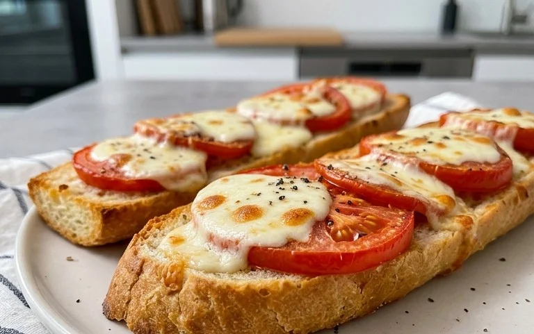 Baguettscheiben mit Tomaten & Mozzarella überbacken von Luda4ka