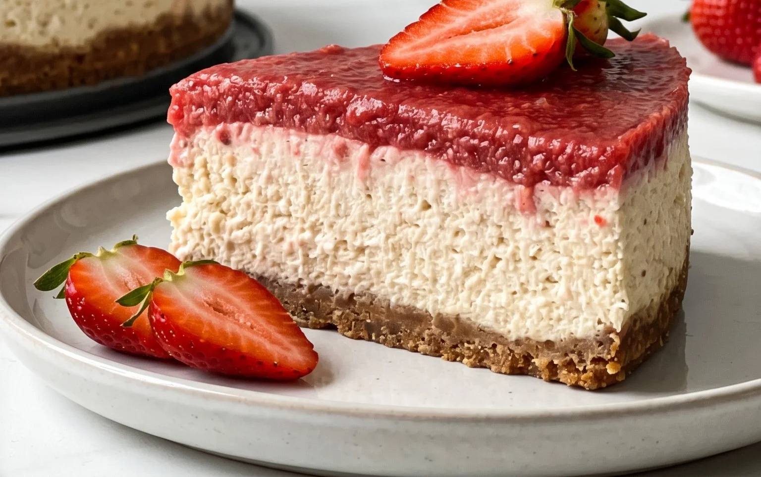 Vegan Strawberry Cheesecake
