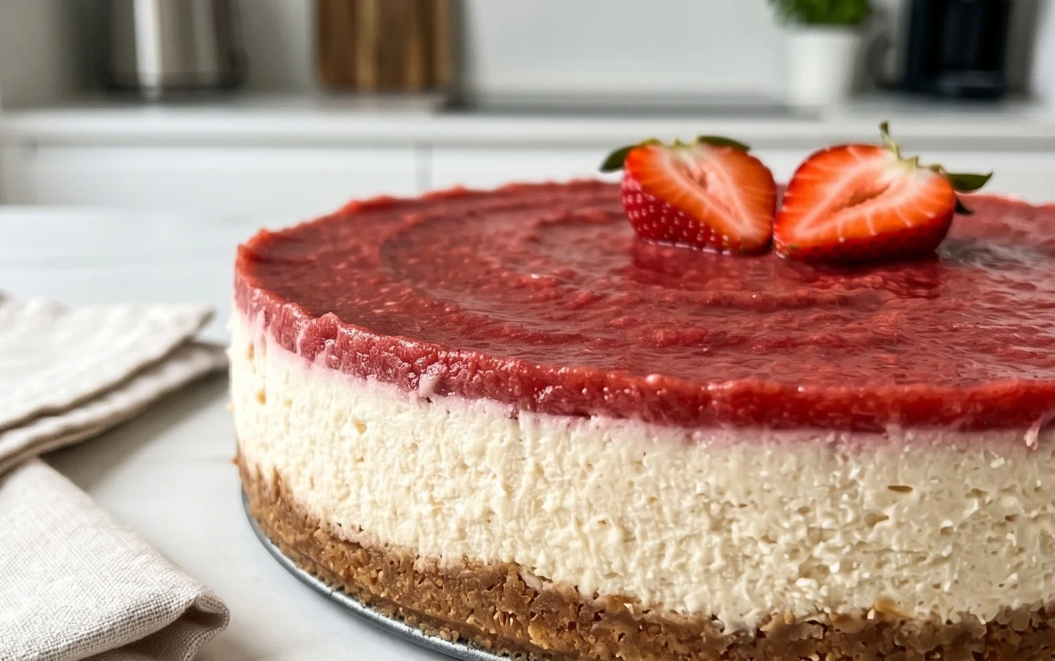Vegan Strawberry Cheesecake