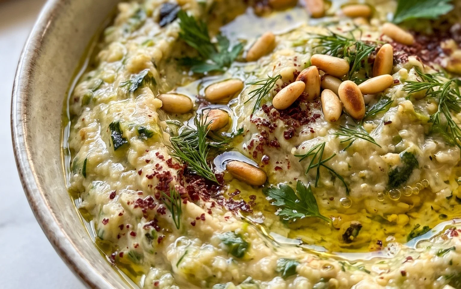 Pnon-alcoholic alestinian Zucchini Dip