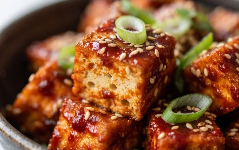 Crispy Gochujang Korean Tofu
