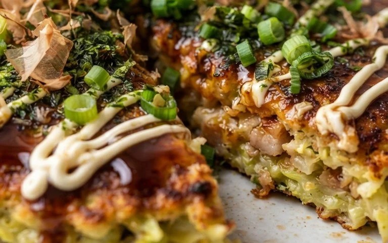 Okonomiyaki - Japanese Savoury Pancakes