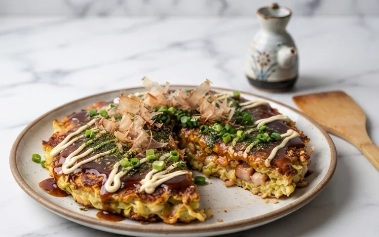 Okonomiyaki - Japanese Savoury Pancakes
