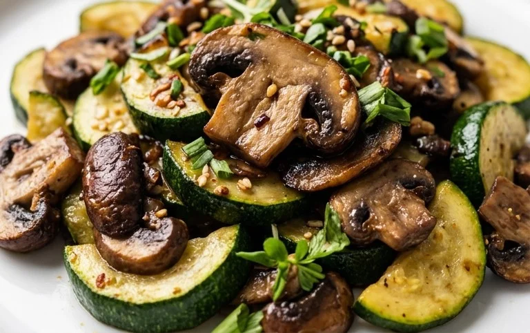 Skillet Zucchini and Mushrooms