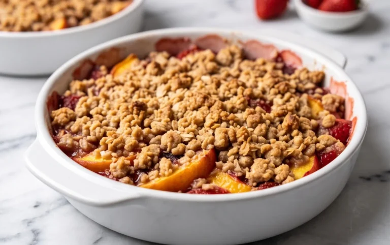 Peach & Strawberry Crisp