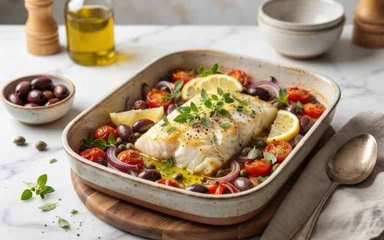 Easy Mediterranean Baked Fish Recipe - Flavorful & Quick
