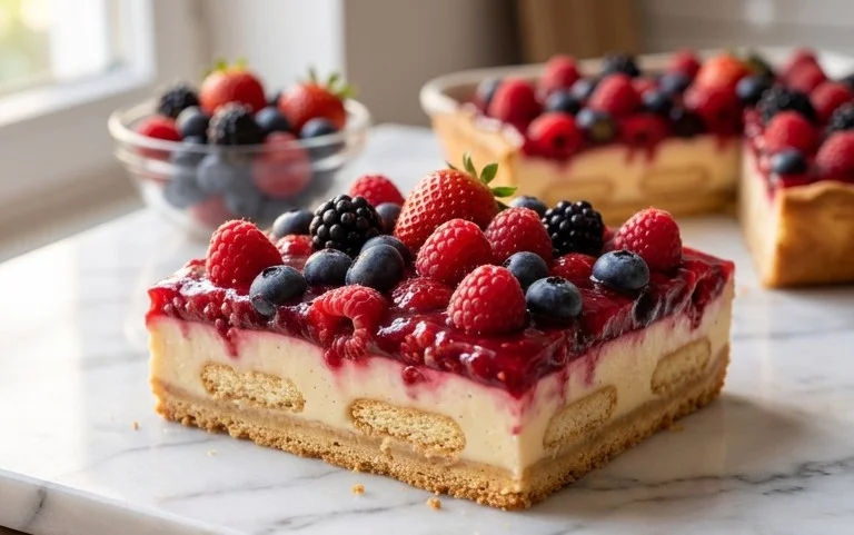 Butterkekskuchen mit Himnon-alcoholic beeren - einfach und lecker