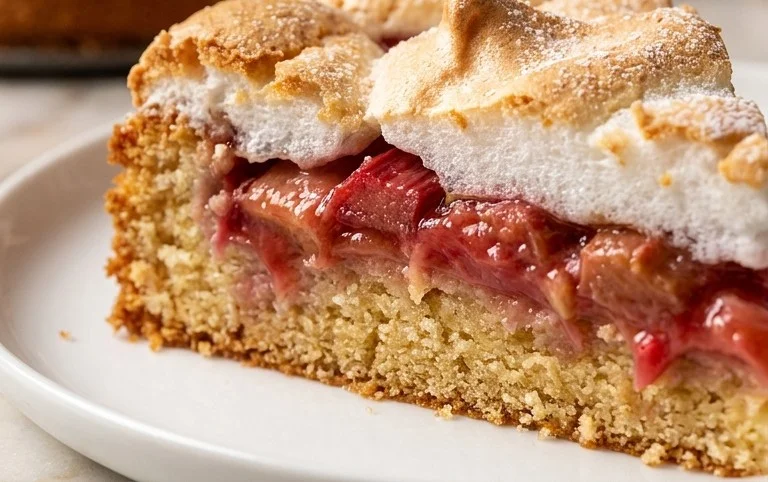 Rhabarber-Baiserkuchen